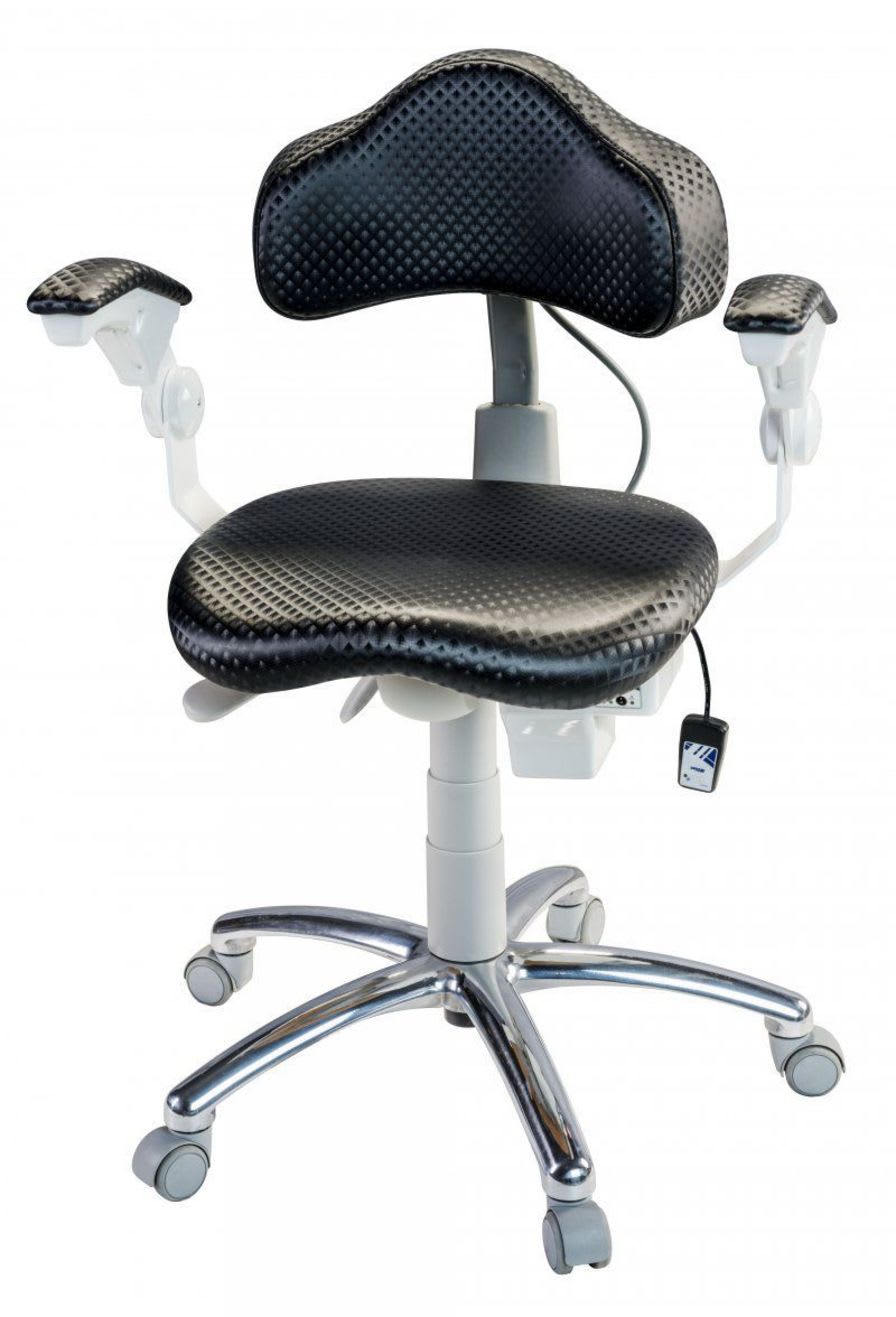 Medical stool / height-adjustable / on casters / with armrests 722 Olsen Indústria e Comércio