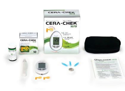 Blood glucose meter 10 - 900 mg/dl | CERA-CHECK™ 1070 CERAGEM Medisys
