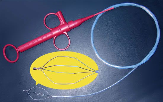 Kidney stone extraction endoscopic basket / straight Jiangsu Kangjin Medical Instruments