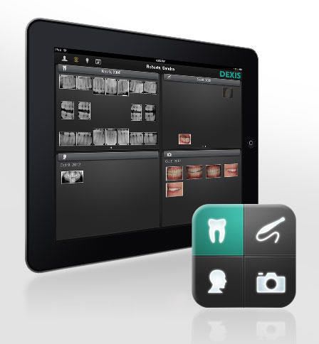Treatment plan evaluation iOS application / for communication / for dental imaging DEXIS go DEXIS
