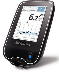 Blood glucose meter with lancing device FreeStyle Libre Flash Abbott Diabetes Care