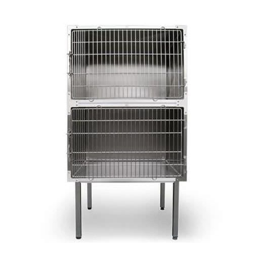 Stainless steel kennel cage / double deck / 2-unit 2.03.011 Lubb