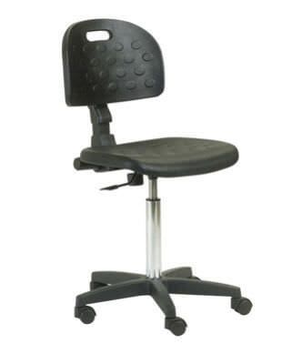 Medical stool / height-adjustable / on casters / with backrest 6301 CARINA