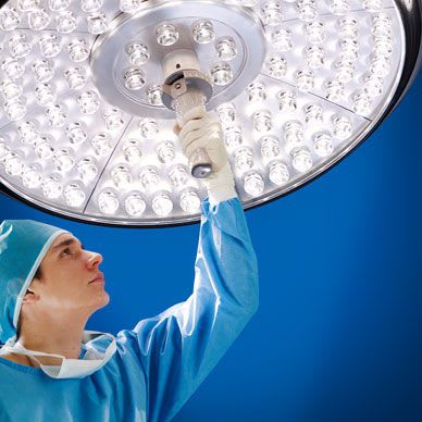 LED surgical light / ceiling-mounted / 1-arm Honeylux JW Medical