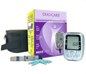 Automatic blood pressure monitor / electronic / wrist / with blood glucose meter BGP-100 L-Tac Medicare Pte