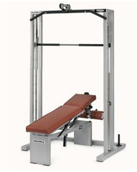 Weight training station (weight training) / flat chest press / lat pulldown / traditional Multipla™ Technogym