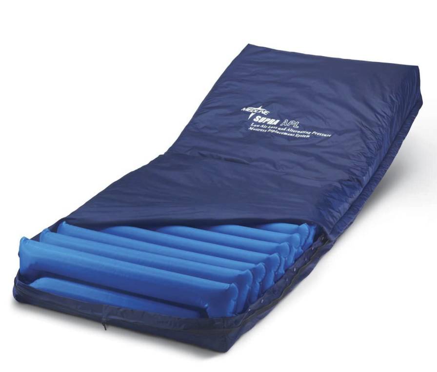 Hospital bed mattress / alternating pressure / tube / waterproof 400 lbs| Supra APL Medline Industries