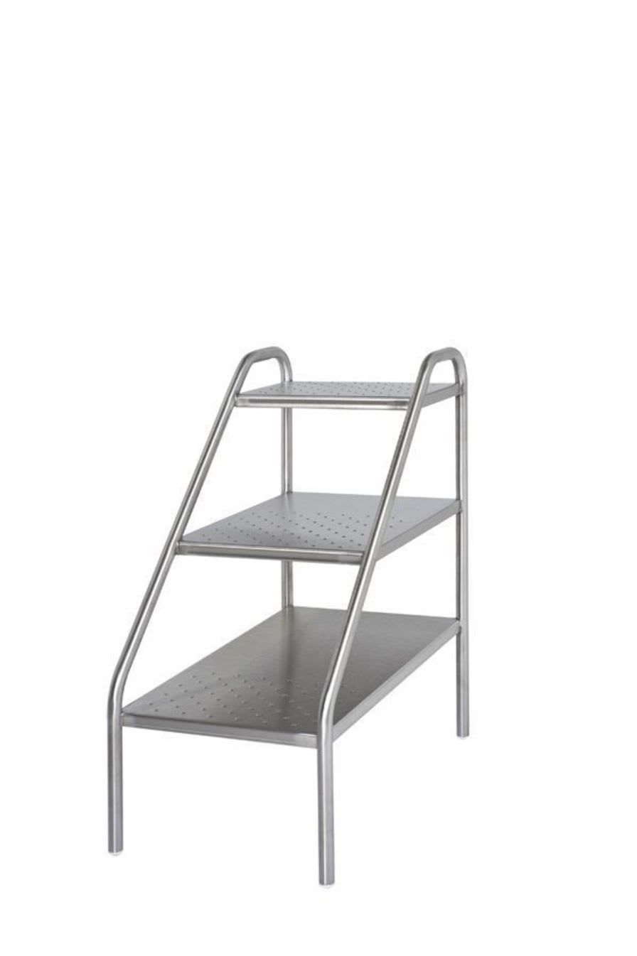 3-step step stool / stainless steel 306.54 VILLARD