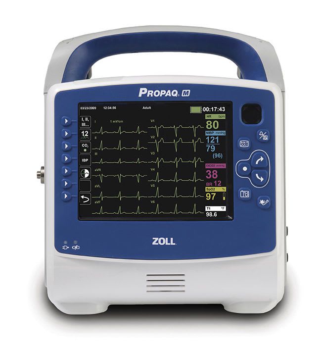 Semi-automatic external defibrillator / compact multi-parameter monitor Propaq M ZOLL Medical Corporation