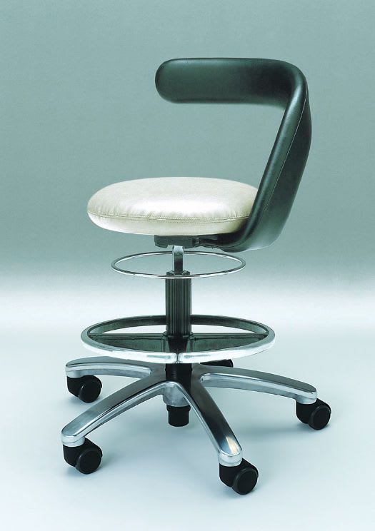 Dental stool / height-adjustable / on casters / with backrest DX-002N Takara Belmont Corporation