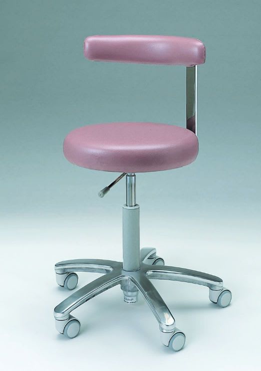 Dental stool / on casters / height-adjustable / with backrest DH-007N Takara Belmont Corporation
