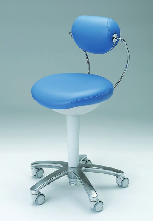 Dental stool / height-adjustable / on casters / with backrest DH-009L Takara Belmont Corporation
