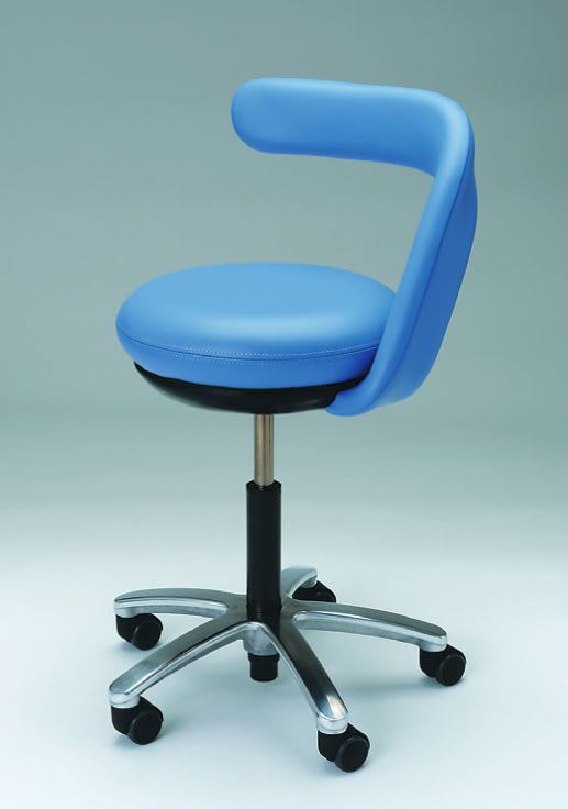 Dental stool / height-adjustable / on casters / with backrest DX-002K Takara Belmont Corporation