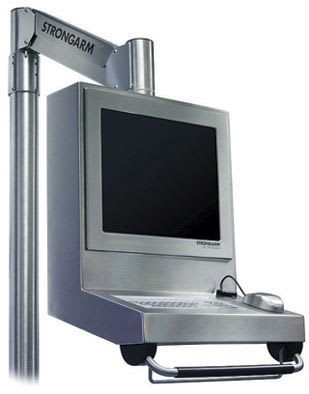 Medical monitor support arm / wall-mounted / with keyboard arm MiniStation Strongarm