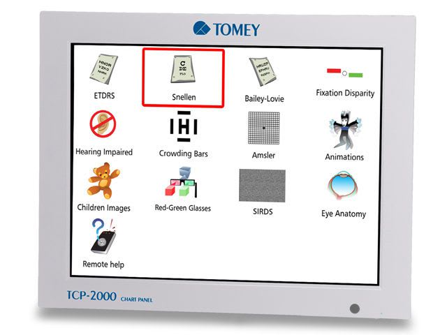 Optotype chart monitor / ophthalmic test / remote-controlled TCP-2000 Tomey