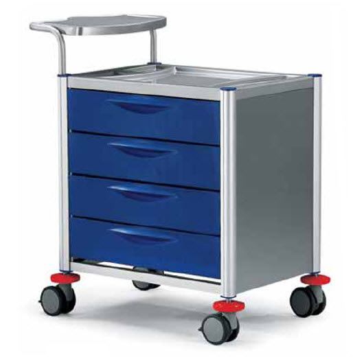 Medicine distribution trolley / with drawer / horizontal-access / 4-drawer 9CA1002 Favero Health Projects