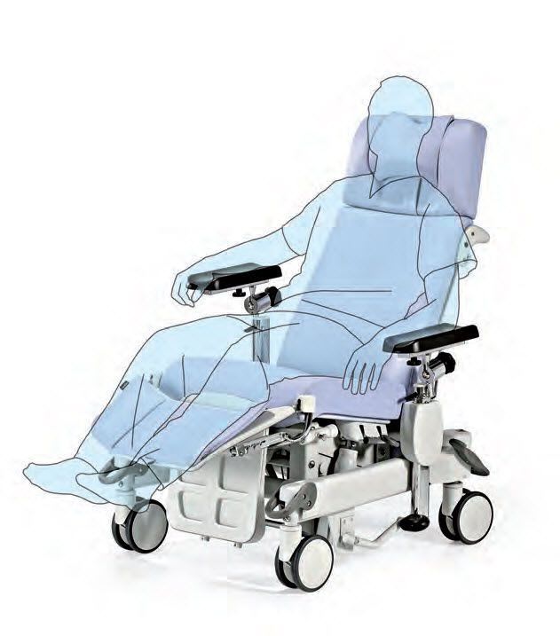 Medical sleeper chair / on casters RHEA Favero Health Projects