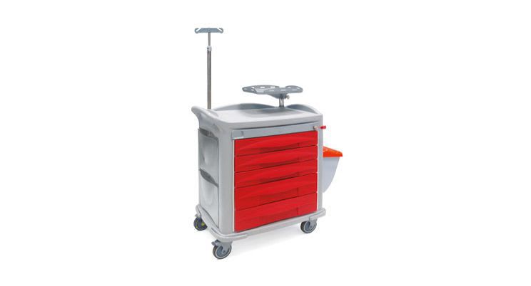 Emergency trolley / treatment / with drawer / with IV pole 9CL6001 Favero Health Projects