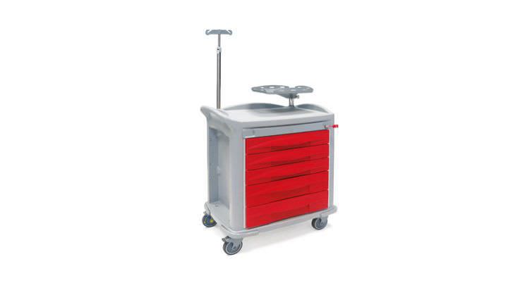 Emergency trolley / treatment / for defibrillators / with IV pole EMERGENCY 2 Favero Health Projects