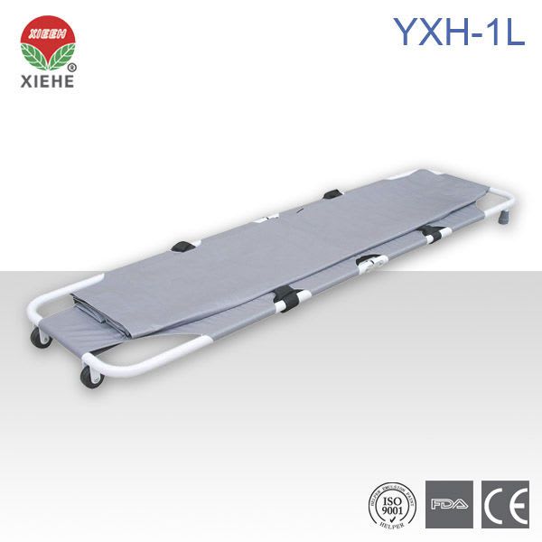 Folding stretcher / on casters / 1-section 159 Kg | YXH-1L Zhangjiagang Xiehe Medical Apparatus & Instruments