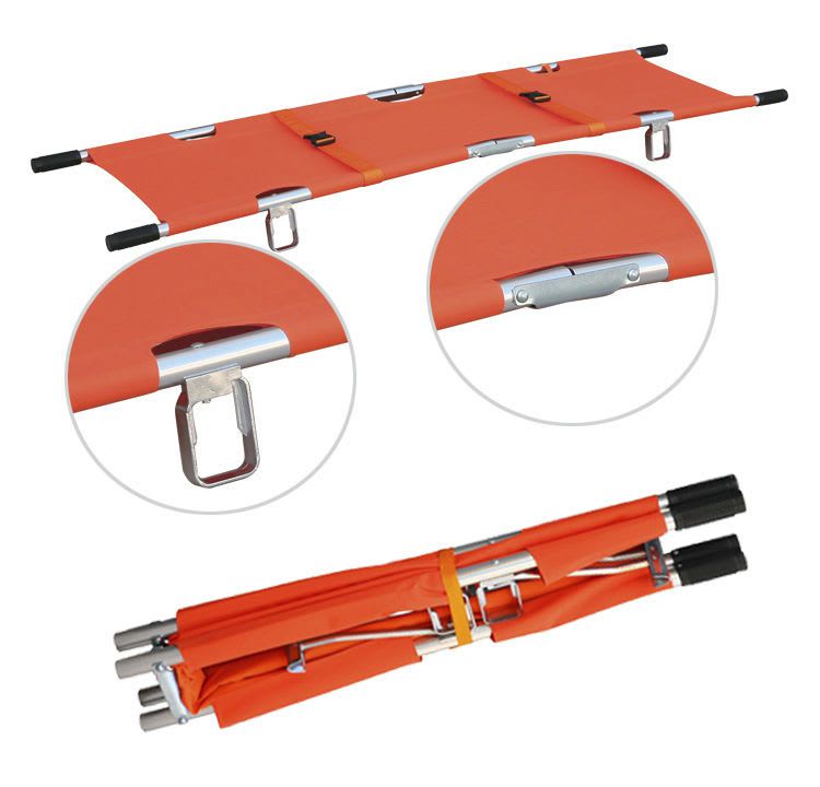Folding stretcher / portable / aluminium / 1-section 159 kg | YXH-1G Zhangjiagang Xiehe Medical Apparatus & Instruments