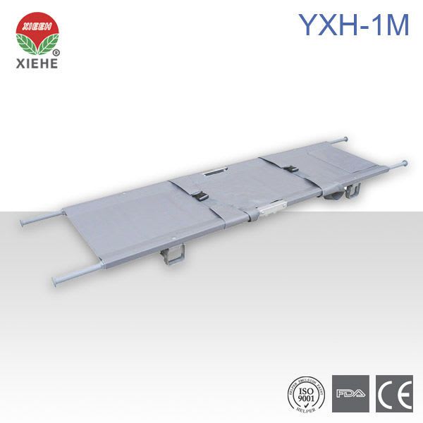 Folding stretcher / portable / aluminium / 1-section 159 kg | YXH-1M Zhangjiagang Xiehe Medical Apparatus & Instruments