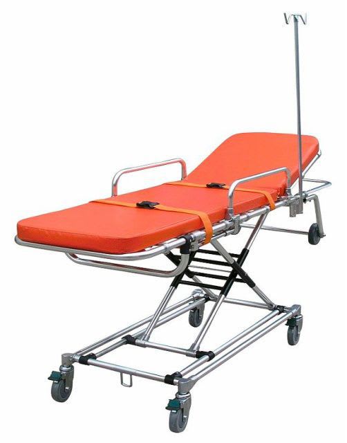 Emergency stretcher trolley / height-adjustable / mechanical / 2-section 159 kg | YXH-3G Zhangjiagang Xiehe Medical Apparatus & Instruments