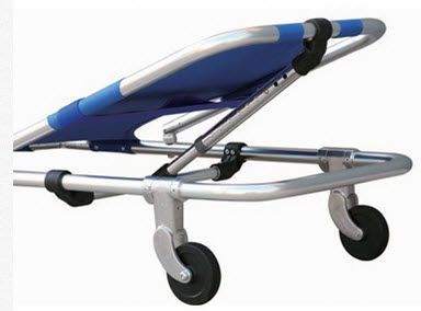 Folding stretcher / aluminium / manual / on casters 159 kg | YXH-1A3 Zhangjiagang Xiehe Medical Apparatus & Instruments