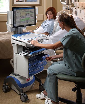 Battery-powered computer cart / medical / medicine distribution 9M38-XP-A3500 Rubbermaid Medical Solutions