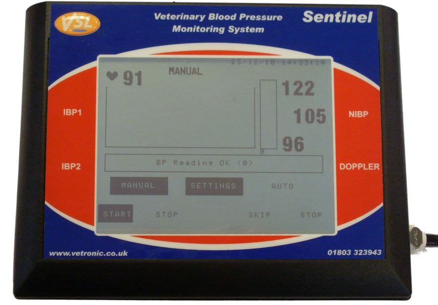 IBP patient monitor / NIBP SENTINEL Vetronic Services