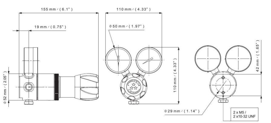 Gas pressure regulator / high-pressure / single-stage / laboratory 300 bar, 10 - 30 Nm3/h | S 400 series CEODEUX MEDITEC