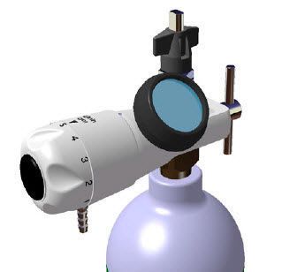 Oxygen pressure regulator / for medical gazes / with flow selector / Pin Index 0.25 - 25 L/mn | Alpinox? regulator CEODEUX MEDITEC