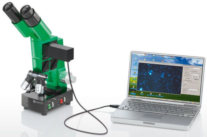 Laboratory microscope / optical / fluorescence / binocular CyScope® Malaria Sysmex Partec GmbH