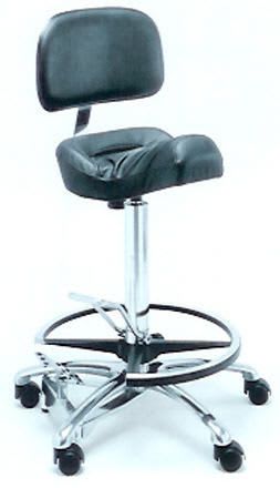 Medical stool / height-adjustable / on casters / with backrest 5095 C.B.M.