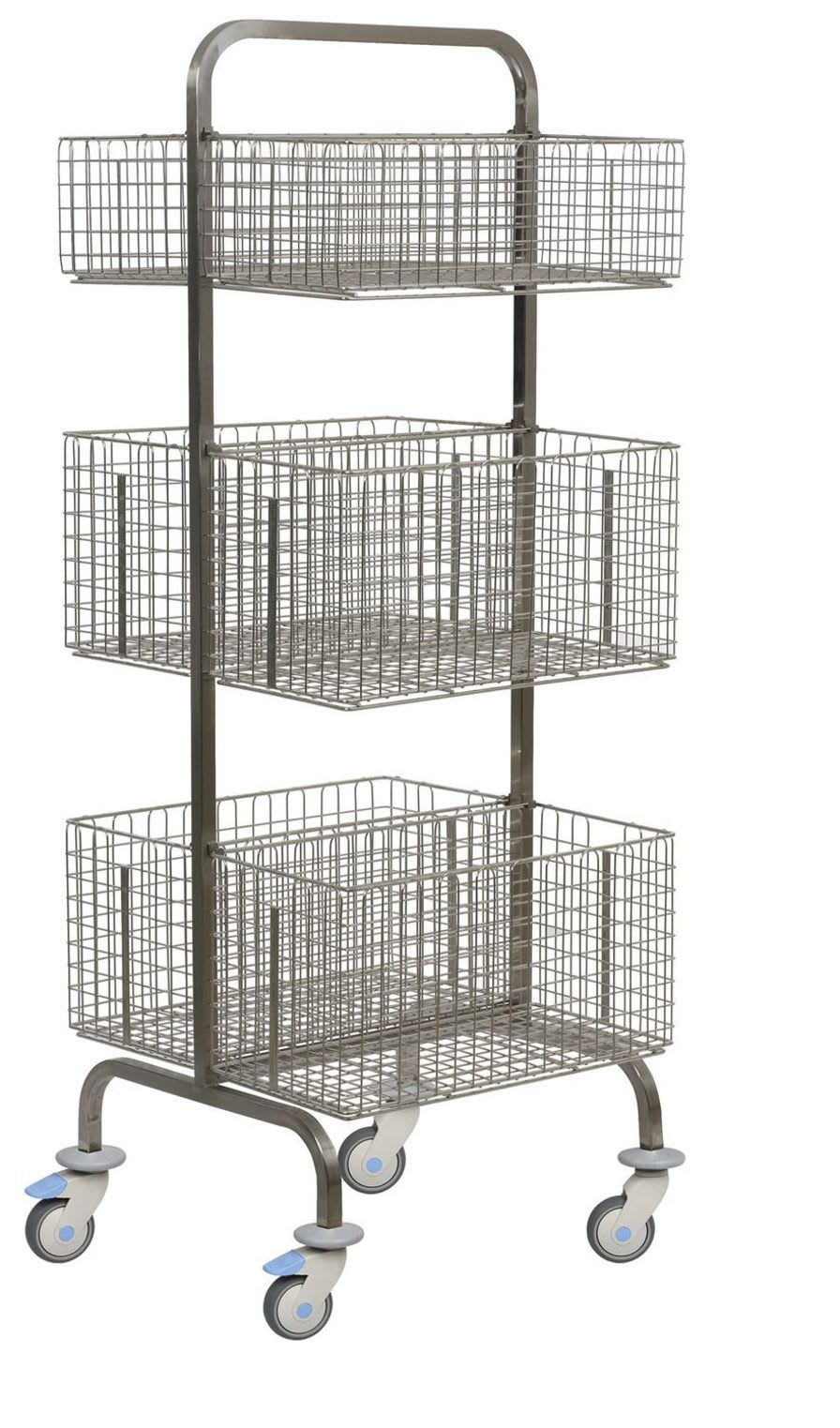 Transport trolley / with basket / open-structure MSA 3340 MIXTA STAINLESS STEEL HOSPITAL EQUIPMENTS
