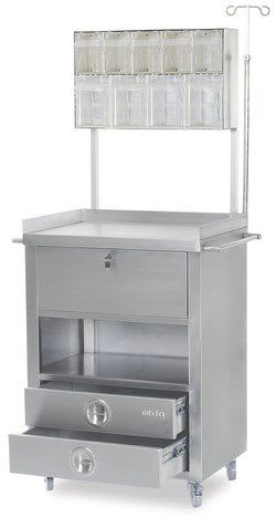 Anesthesia trolley / with shelf unit MIA 8500 MIXTA STAINLESS STEEL HOSPITAL EQUIPMENTS