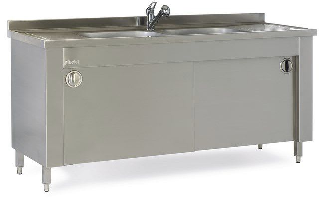 Stainless steel sink with 2 drainboards MYT 1053 MIXTA STAINLESS STEEL HOSPITAL EQUIPMENTS