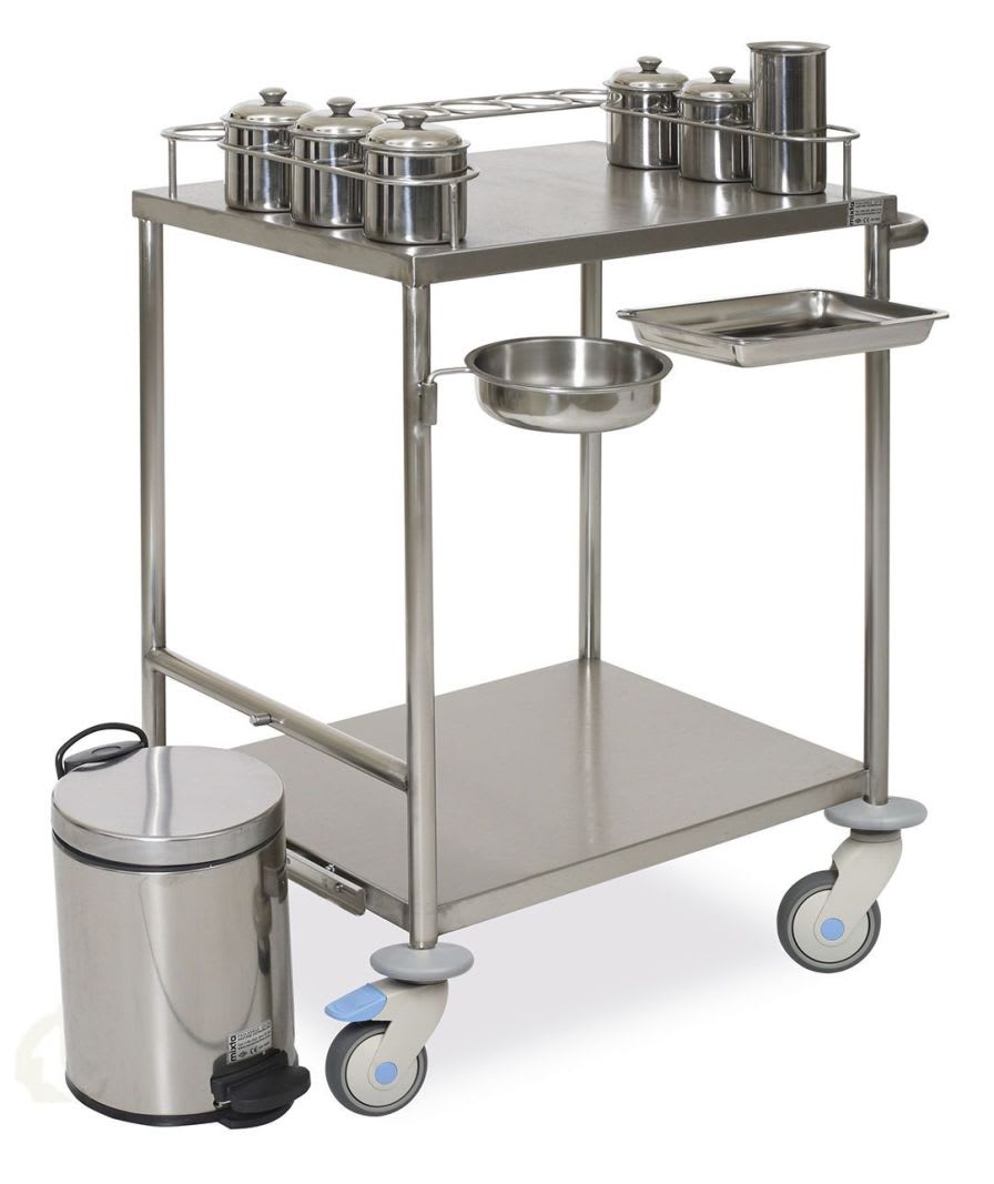 Dressing trolley / stainless steel / 2-tray MAPA 7515 MIXTA STAINLESS STEEL HOSPITAL EQUIPMENTS