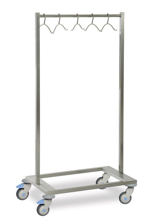 Trolley with hanging rack MKOA 4600 MIXTA STAINLESS STEEL HOSPITAL EQUIPMENTS