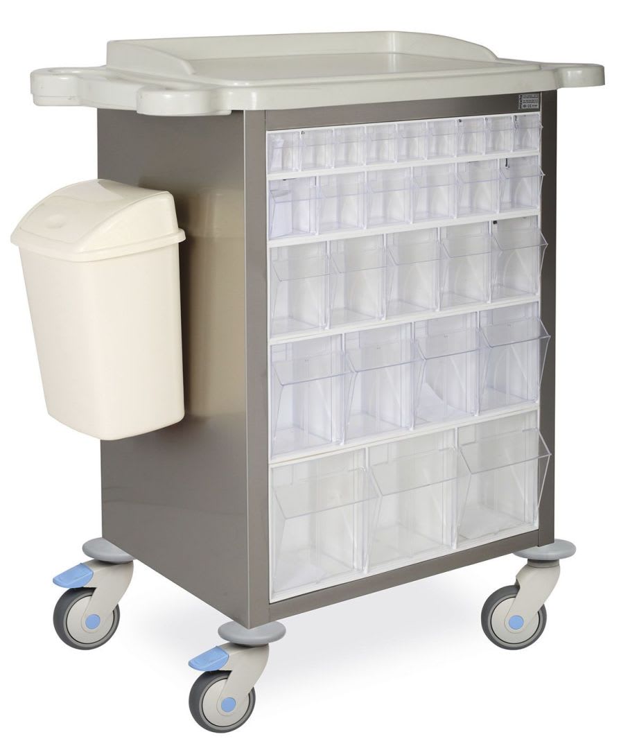 Medicine distribution trolley / stainless steel MIA 7530 MIXTA STAINLESS STEEL HOSPITAL EQUIPMENTS