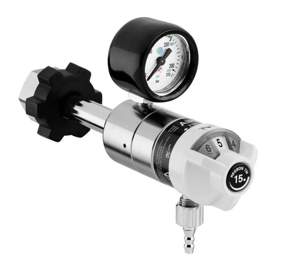 Air flowmeter / with pressure regulator 1 - 50 L/mn, 4.5 bar | REGSON TM2 Technologie Medicale