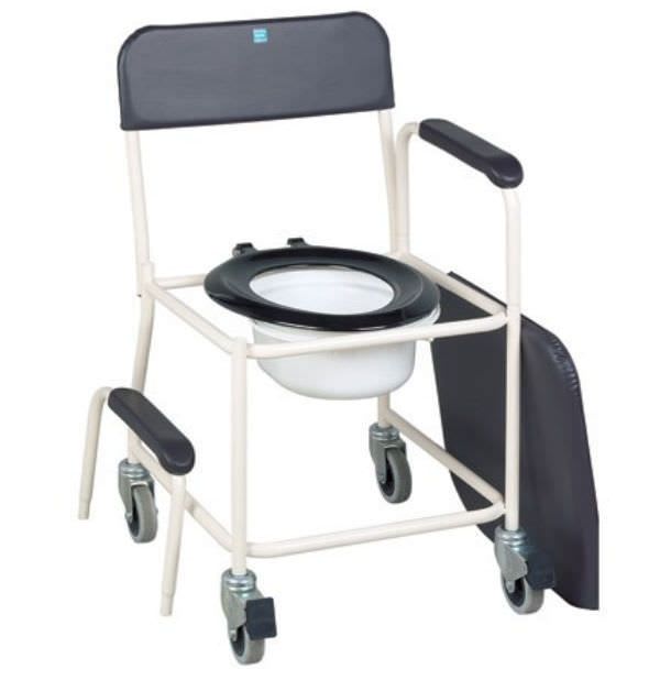 Commode chair / on casters / with backrest 1367/PAD/2 Sidhil