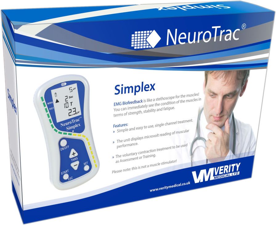 Hand-held (physiotherapy) / biofeedback / 1-channel NeuroTrac® Simplex Verity Medical