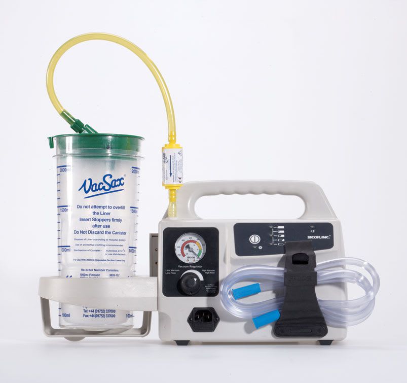 Electric surgical suction pump / handheld S-SCORT® DUET Vacsax