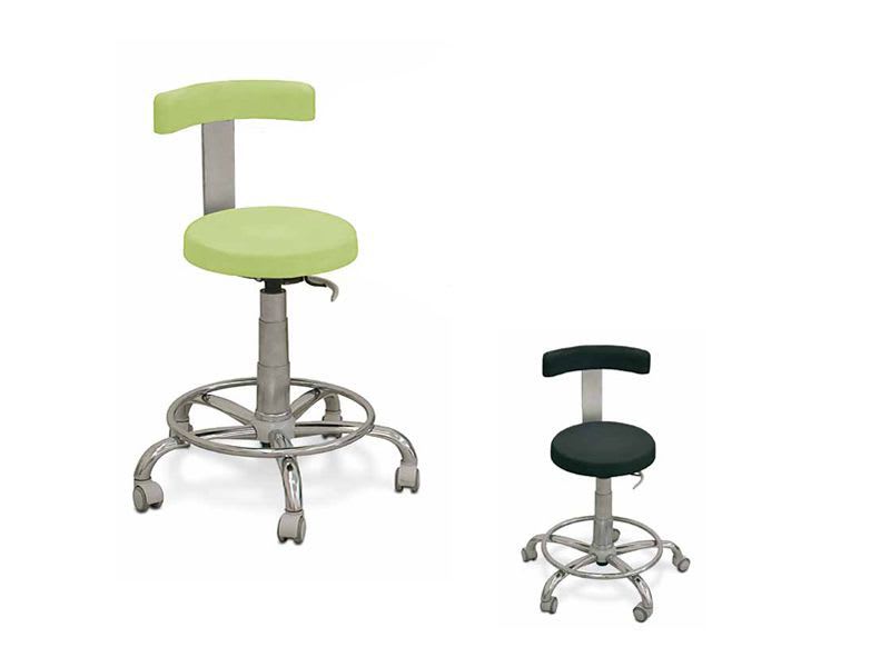 Medical stool / on casters / height-adjustable / with backrest HX TEYCO MED