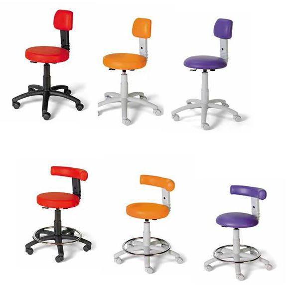 Medical stool / on casters / height-adjustable / with backrest KX, NX TEYCO MED