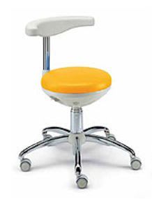 Dental stool / with adjustable backrest / on casters / height-adjustable ASSIST SWIDENT