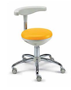 Dental stool / on casters / height-adjustable / with adjustable backrest ASSIST PLUS SWIDENT