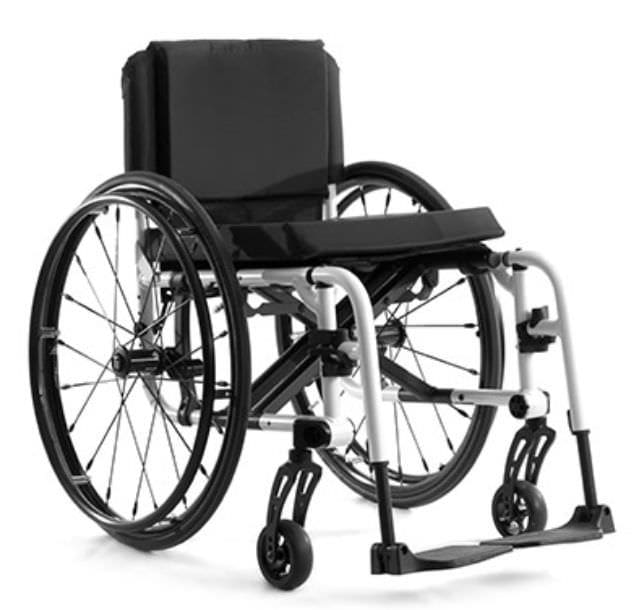 Active wheelchair / folding / height-adjustable / with legrest AERO X TiLite