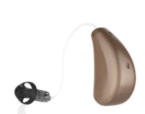 Mini behind the ear, receiver hearing aid in the canal (mini RITE) / remote-controlled Halo™ Starkey Laboratories